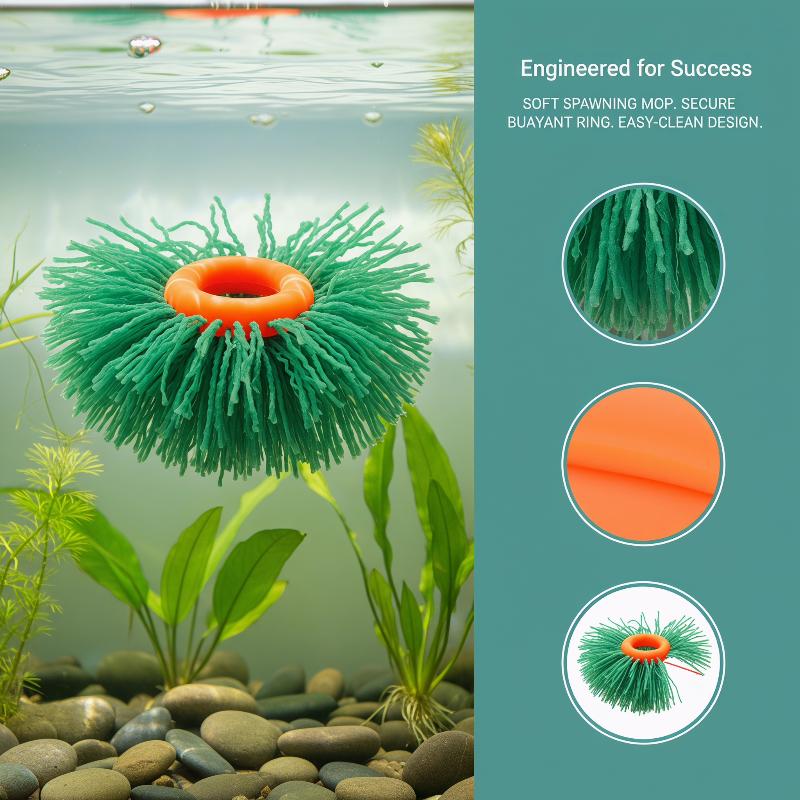Aquarium Fish Eggs - 魚卵コレクター 10個入り 繁殖スレート付き水槽産卵モップ 家庭での魚の繁殖用