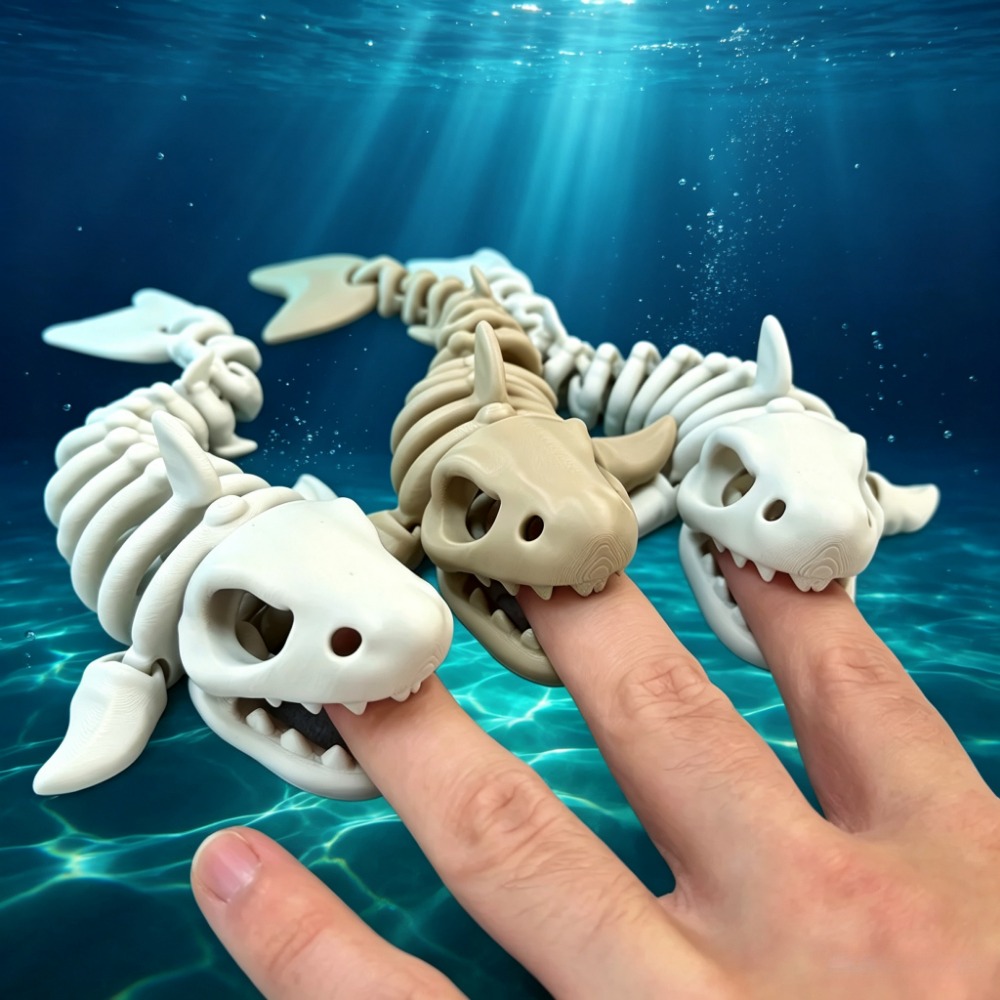 Aquarium Fish Shark - サメの骨格水槽装飾品、可動式オーナメント、爬虫類、魚タンクの景観、魚やエビの隠れ家、水槽アクセサリー