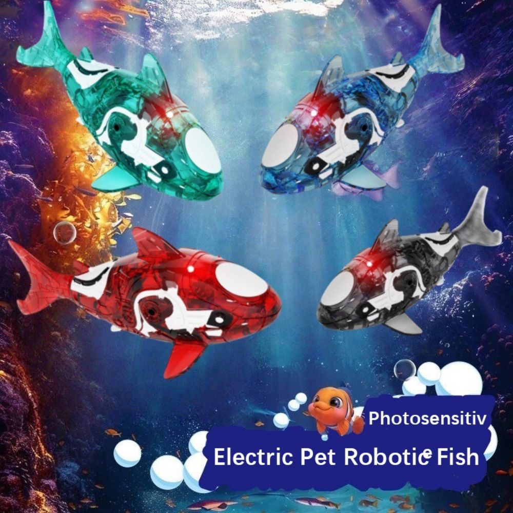 Aquarium Fish Shark - 斬新なプラスチック製電動ペットフィッシュ、リアルな魚の揺れる姿を再現した感光性電動揺れるサメ水槽