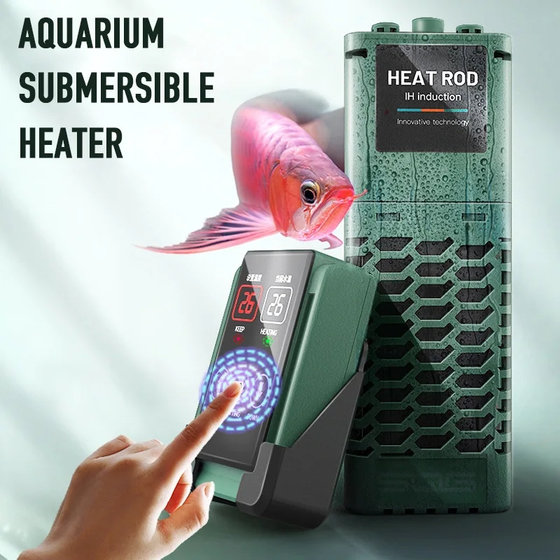 Aquarium Fish Uk - 水族館用の調整可能な水加熱ロッド,魚のタンクヒーター,LED温度ディスプレイ,ダイビングヒーター,1200W