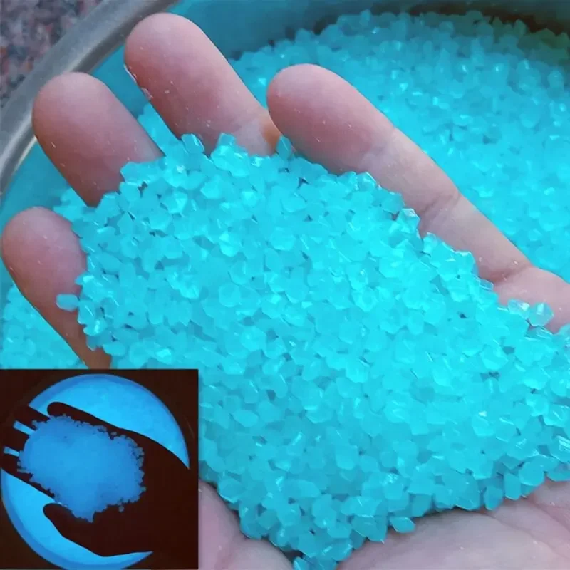 Aquarium Fish Glow In The Dark - 暗い小石の中で輝き、明るい砂岩、家の庭、庭、屋外の小道、芝生、水槽、水族館の装飾、3-5mm、1000個