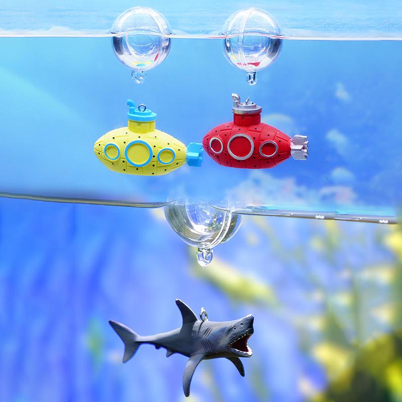 フローティングシャーク水槽装飾品 調節可能な水中景観タンクオ - Aquarium Fish Shark のレビューと価格