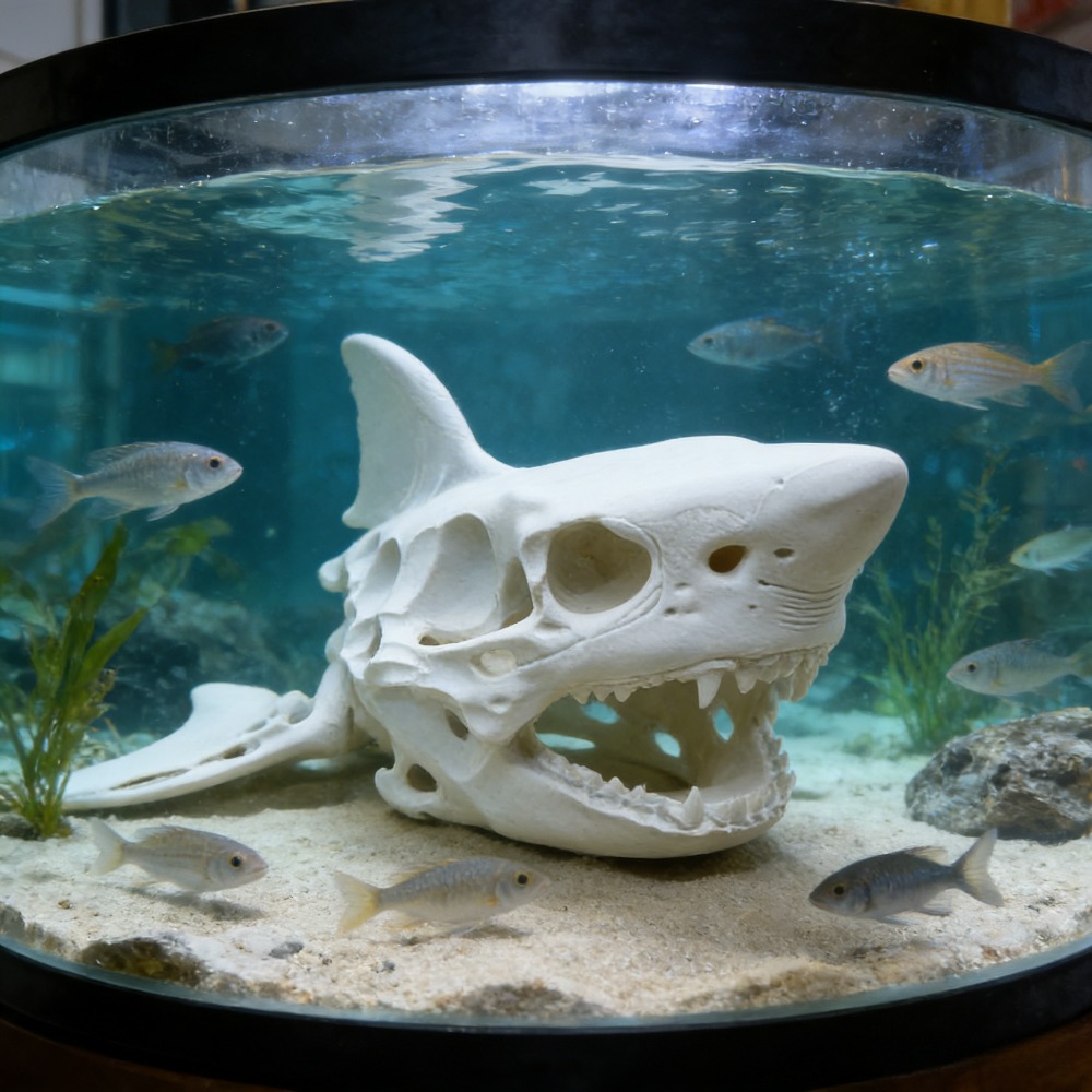 3Dプリント製サメの頭蓋骨スケルトンコスプレ小道具、水槽飾り - Aquarium Fish Shark のレビューと価格