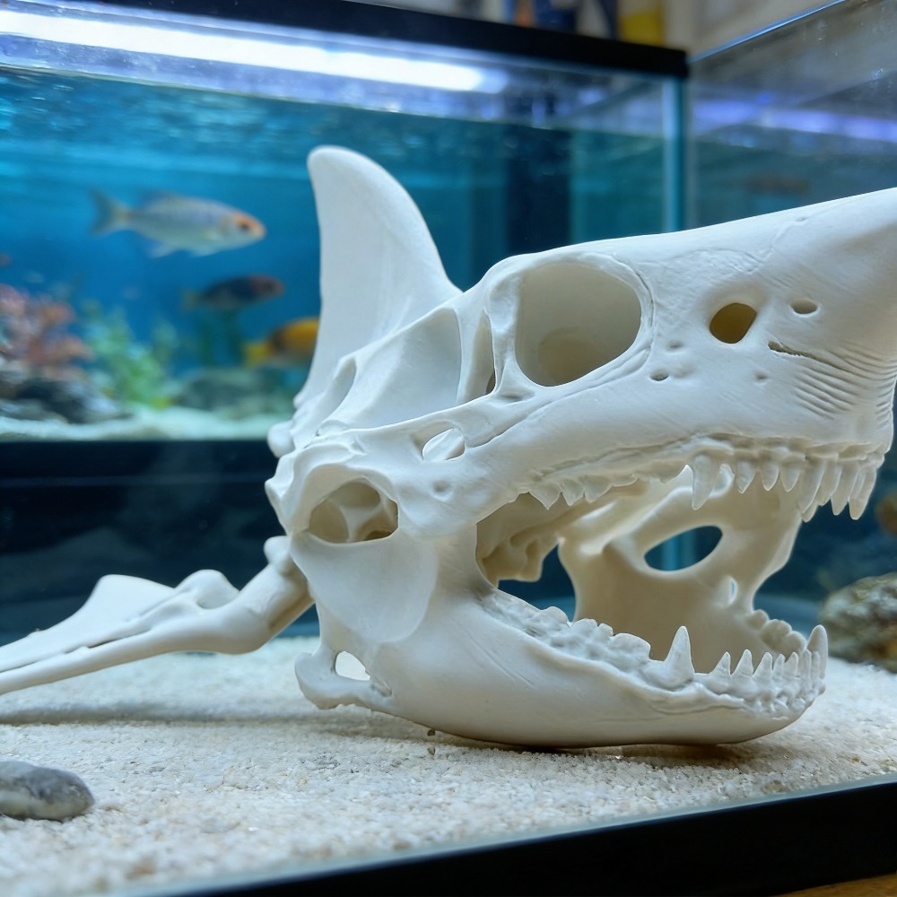 3Dプリント製サメの頭蓋骨スケルトンコスプレ小道具、水槽飾り - Aquarium Fish Shark のレビューと価格