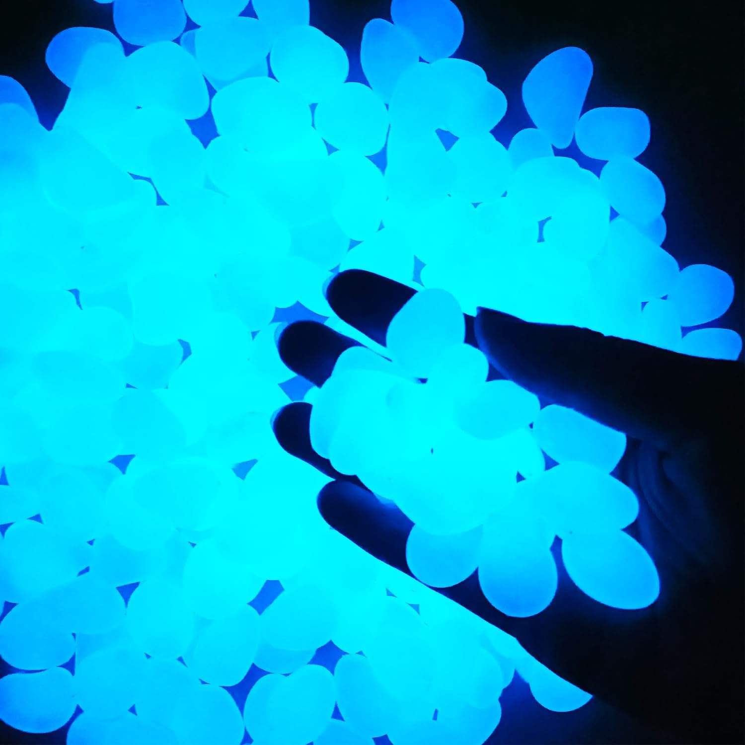 水族館用の暗闇で光る石,屋内と屋外の水槽用の白い小石,500 - Aquarium Fish Glow In The Dark のレビューと価格