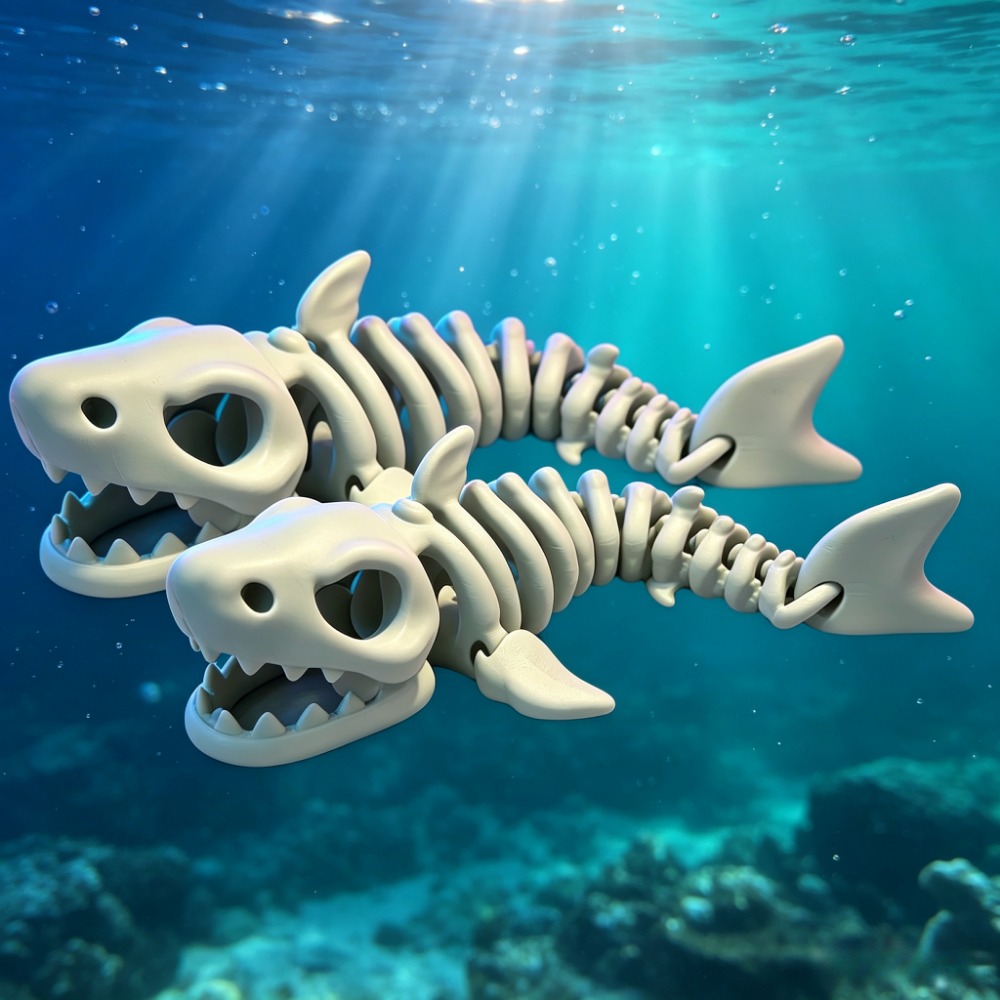 サメの骨格水槽装飾品、可動式オーナメント、爬虫類、魚タンクの - Aquarium Fish Shark のレビューと価格