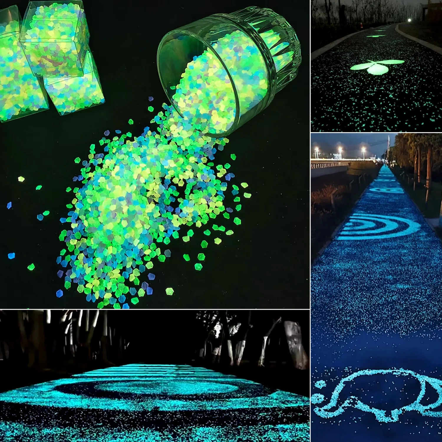 50 グラム/バッグ装飾発光砂 3-5 ミリメートル暗闇で光 - Aquarium Fish Glow In The Dark のレビューと価格