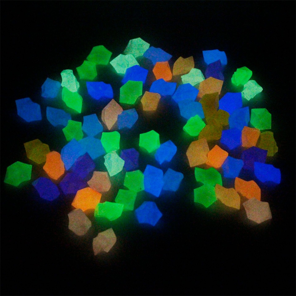 100 個 14*11 ミリメートルダーク小石小石屋外装飾グ - Aquarium Fish Glow In The Dark のレビューと価格