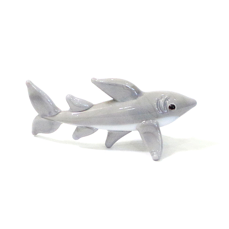 手作りミニガラス製サメの置物、かわいい小さな海洋動物の像、家 - Aquarium Fish Shark のレビューと価格