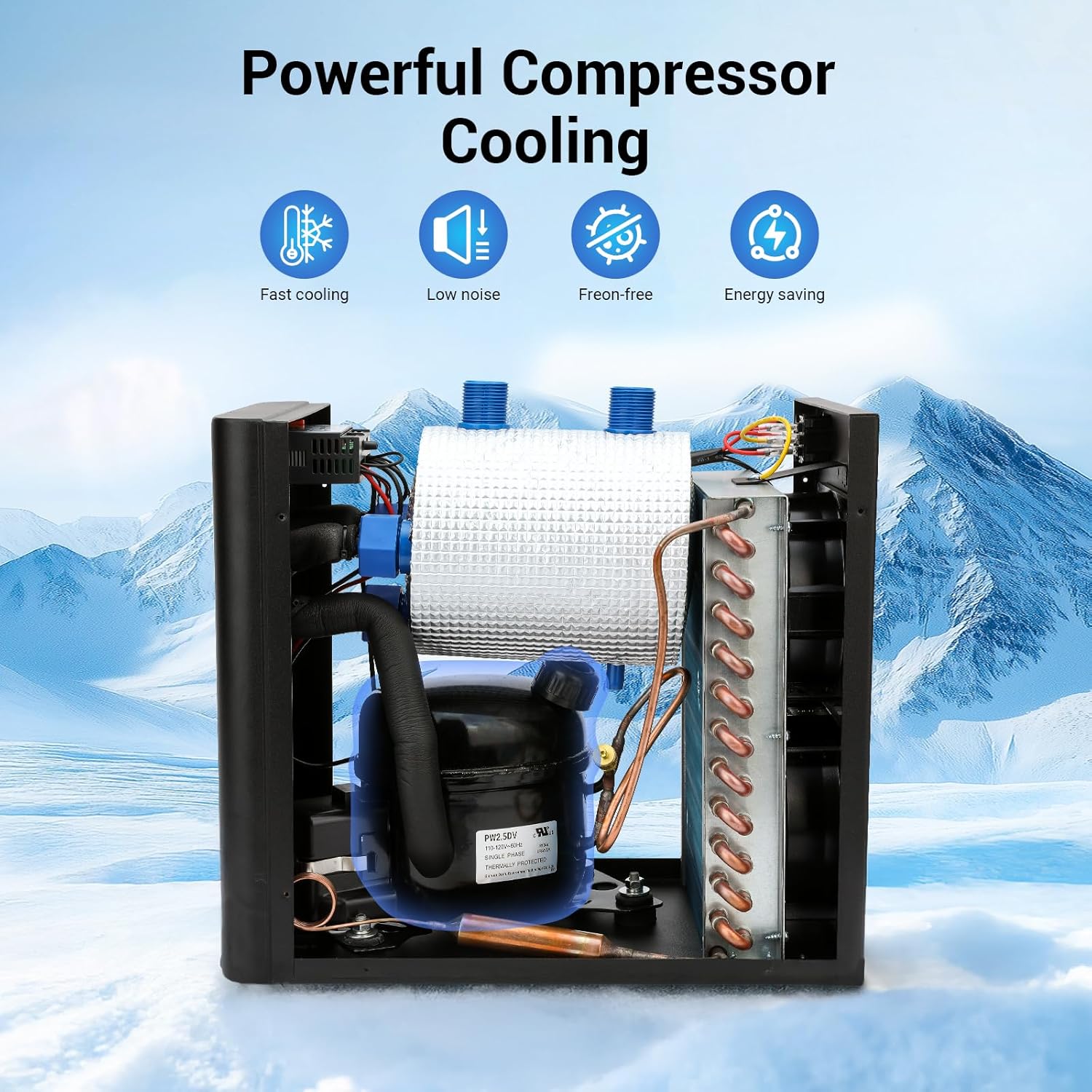 水槽用チラー 79ガロン 1/3馬力 300L 冷水チラー  - Aquarium Fish Cold Water のレビューと価格