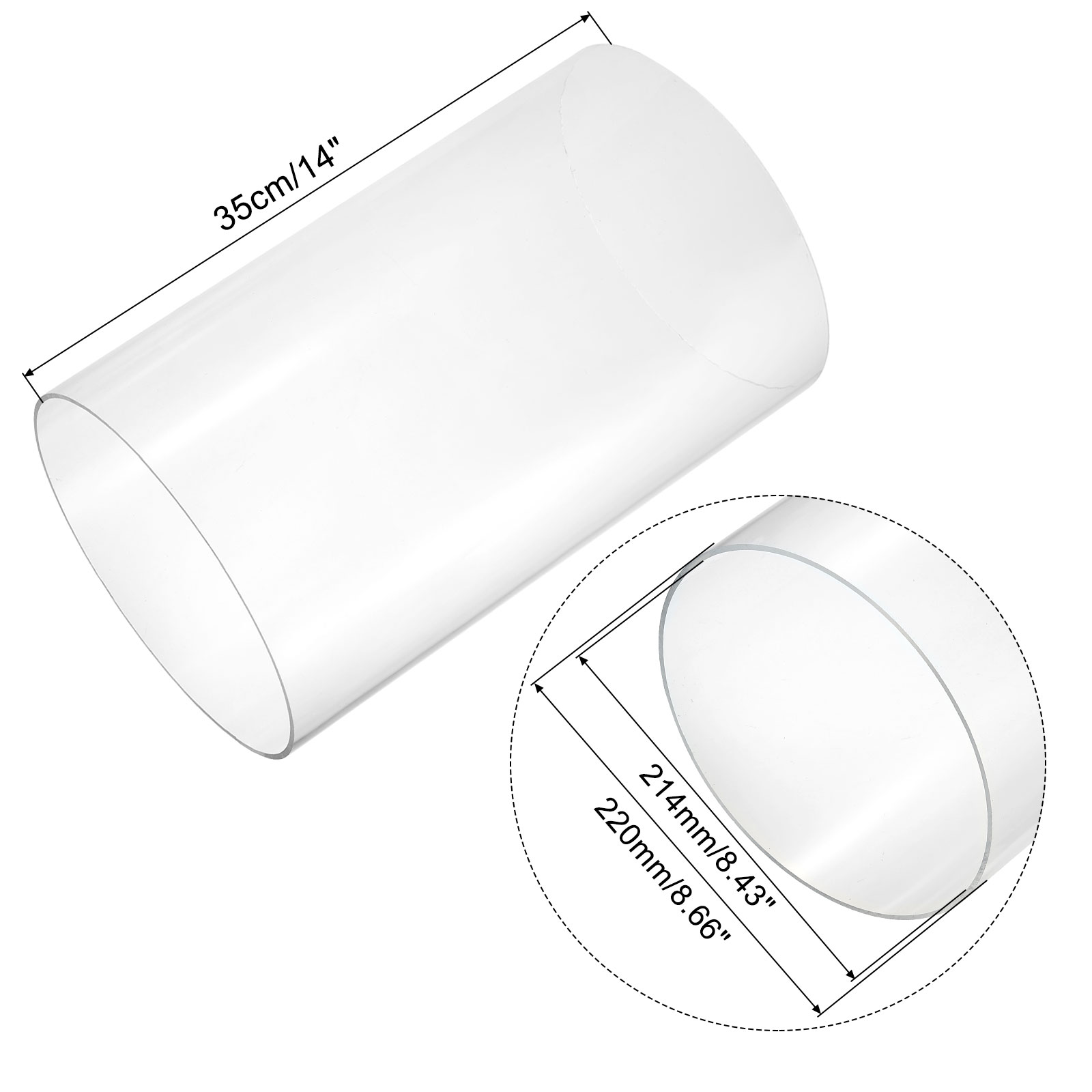 350mm透明アクリル水槽パイプ外径55-220mmクリア硬 - Aquarium Fish Cold Water のレビューと価格