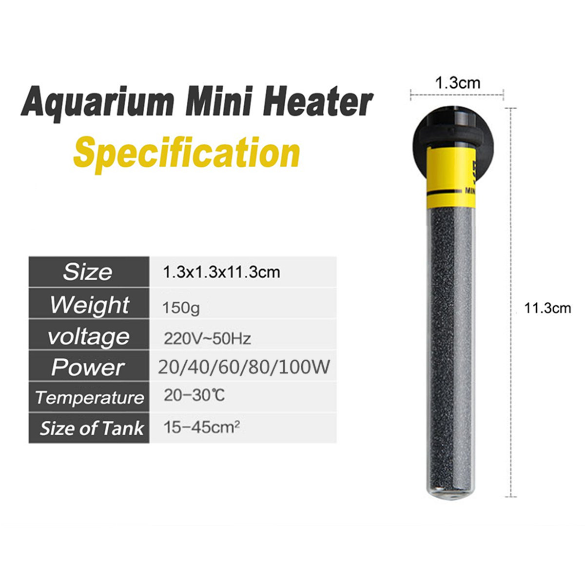 ミニ水族館ヒーター水中水槽水ヒーター恒温ヒーターロッド20ワ - Aquarium Fish Uk のレビューと価格