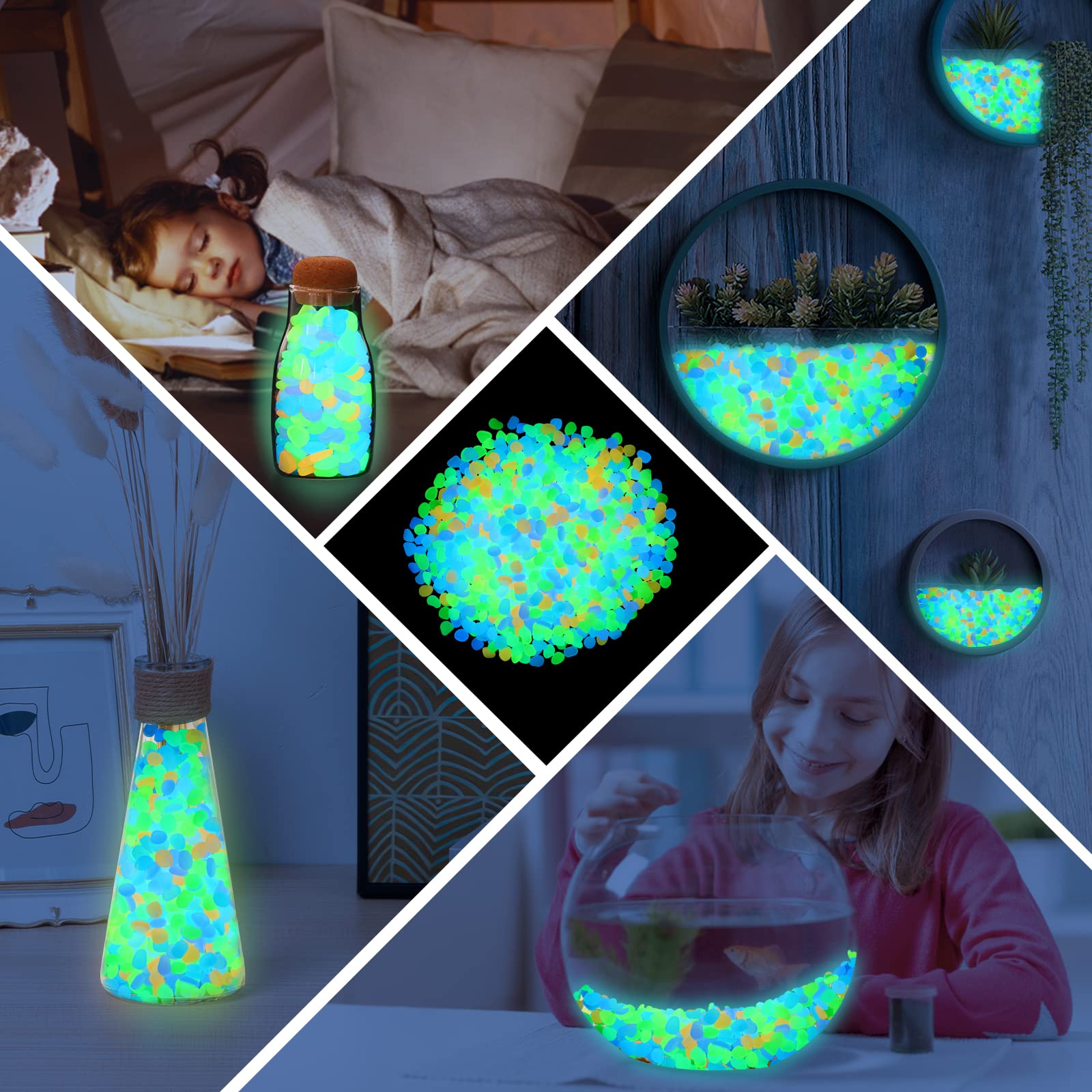 200個入り 暗闇で光るガーデンペブル ウェアハウスガーデン - Aquarium Fish Glow In The Dark のレビューと価格