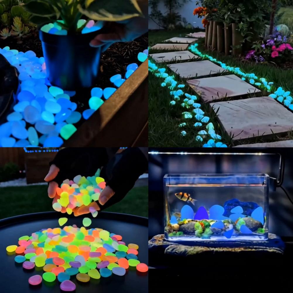 暗闇で光る樹脂製小石、庭、水槽、魚タンク、屋外造園、夜間照明 - Aquarium Fish Glow In The Dark のレビューと価格