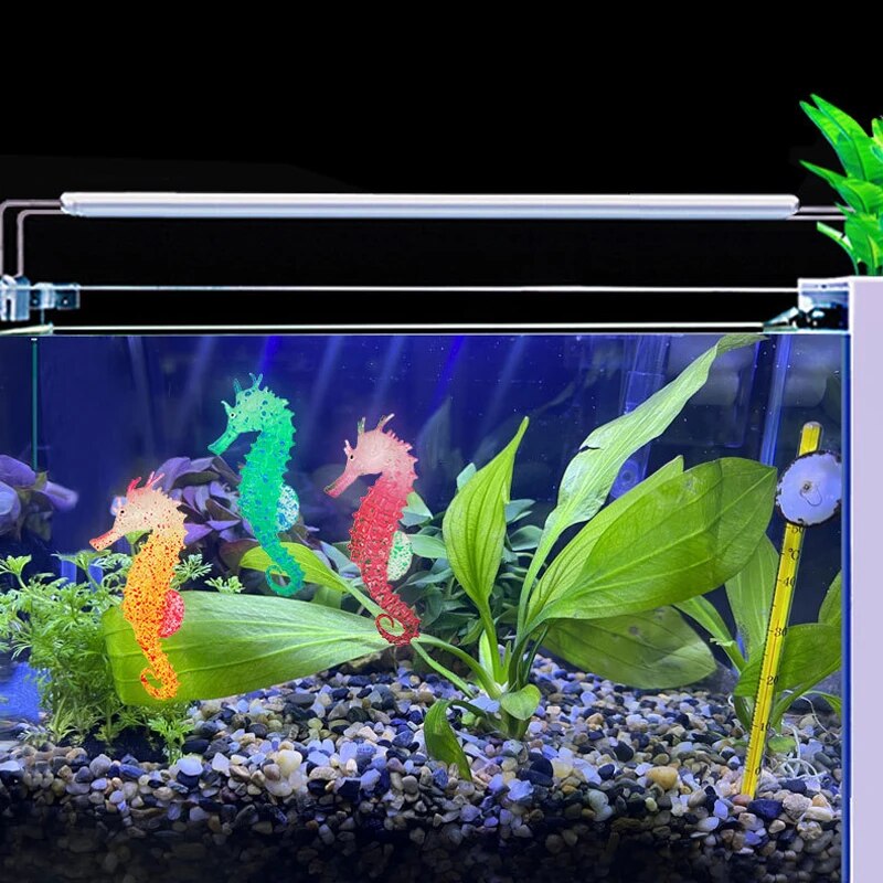 水槽アクアスケープ装飾シミュレーション暗闇で光るシリコーンタ - Aquarium Fish Glow In The Dark のレビューと価格