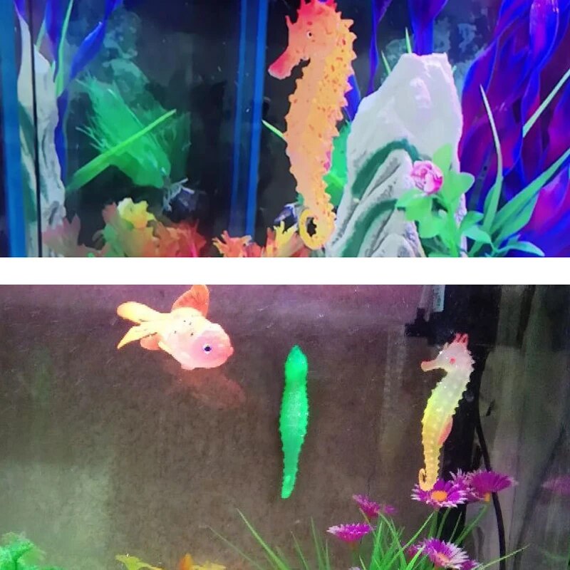 水槽アクアスケープ装飾シミュレーション暗闇で光るシリコーンタ - Aquarium Fish Glow In The Dark のレビューと価格