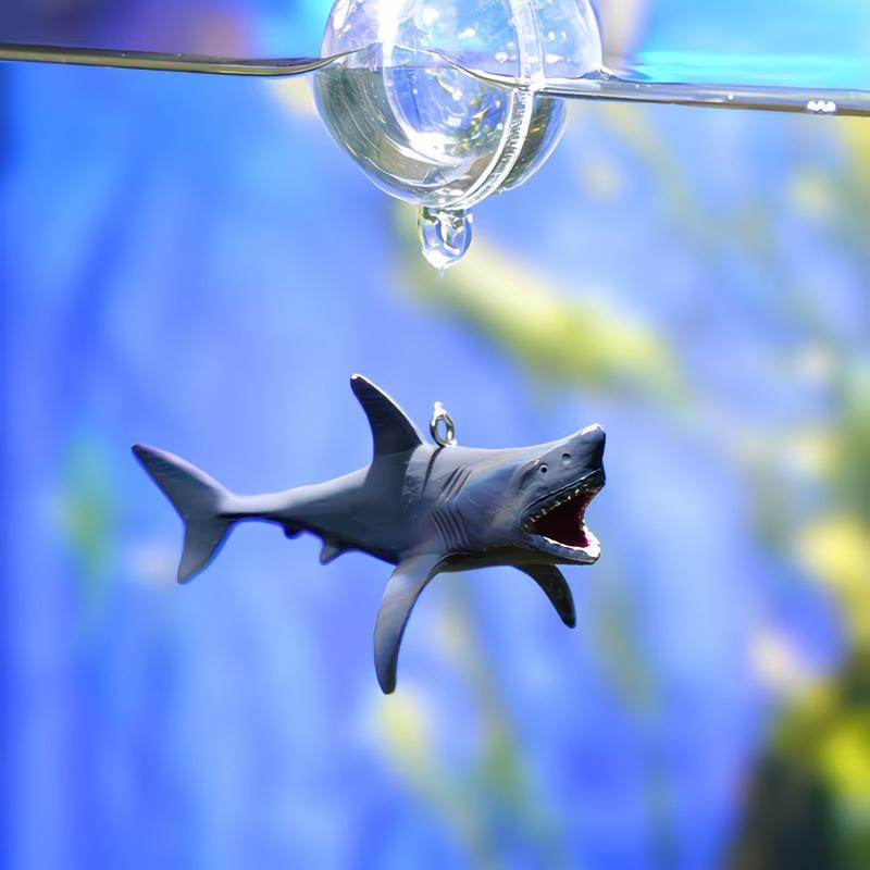 浮かぶサメの水槽装飾品、調整可能な水中景観タンクオーナメント - Aquarium Fish Shark のレビューと価格