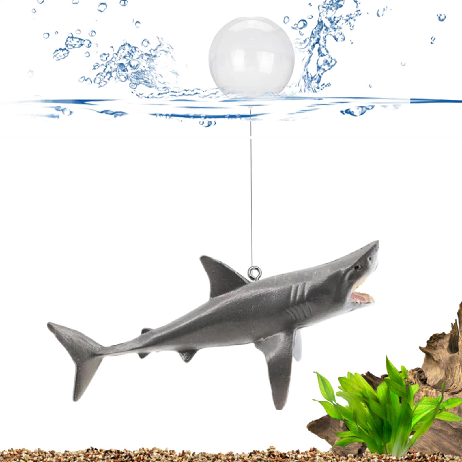 フローティングシャーク水槽風景装飾、調整可能な位置のフローテ - Aquarium Fish Shark のレビューと価格