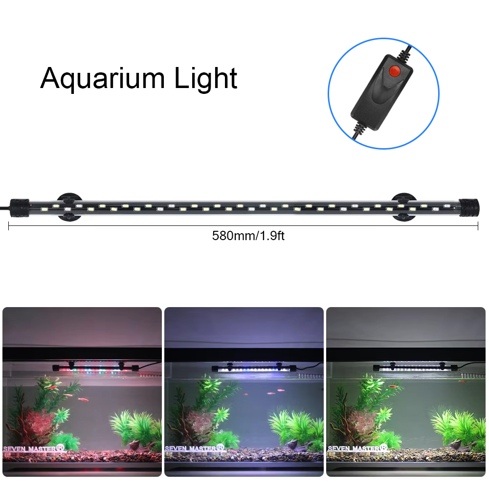 防水LED水族館植物成長ランプ,水槽ライト,水中水族館ライト - Aquarium Fish Light Lamp のレビューと価格