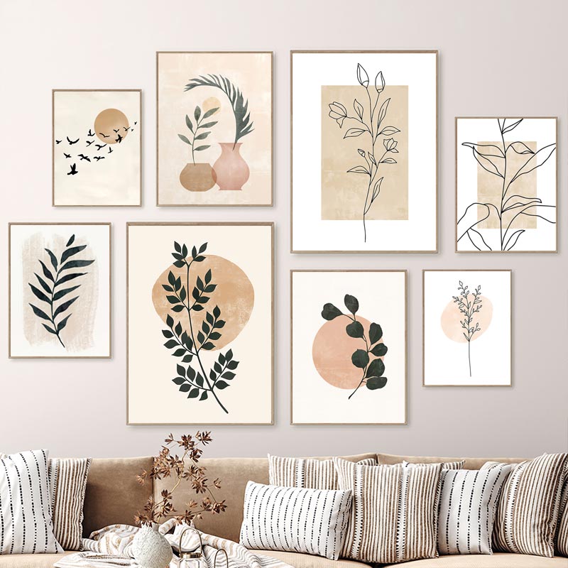 ポスター,抽象的な絵画,葉の壁の芸術,家の装飾のための天然植 - Live Plant Fertilizer のレビューと価格