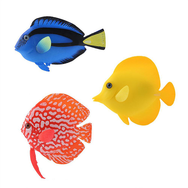 暗闇で光る発光シリコン製魚水槽飾り クラウンフィッシュタンク - Aquarium Fish Glow In The Dark のレビューと価格