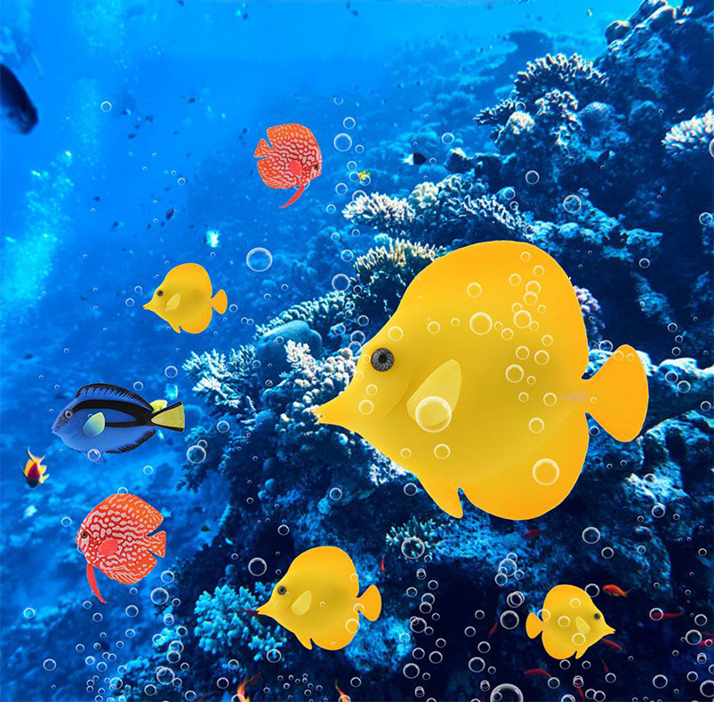 暗闇で光る発光シリコン製魚水槽飾り クラウンフィッシュタンク - Aquarium Fish Glow In The Dark のレビューと価格