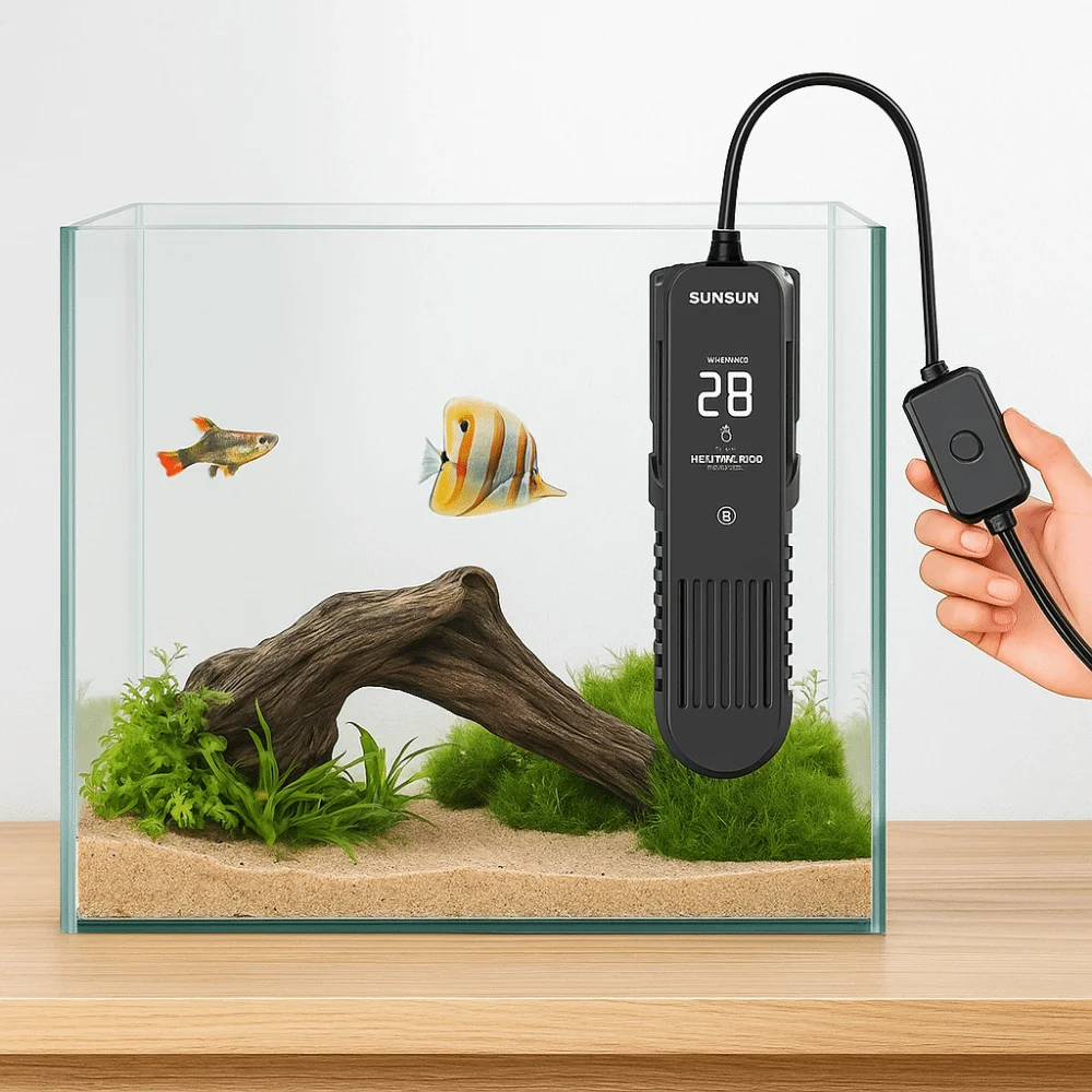 LCDディスプレイ 20-35 ° Cデジタル水槽ヒーターロ - Aquarium Fish Cold Water のレビューと価格