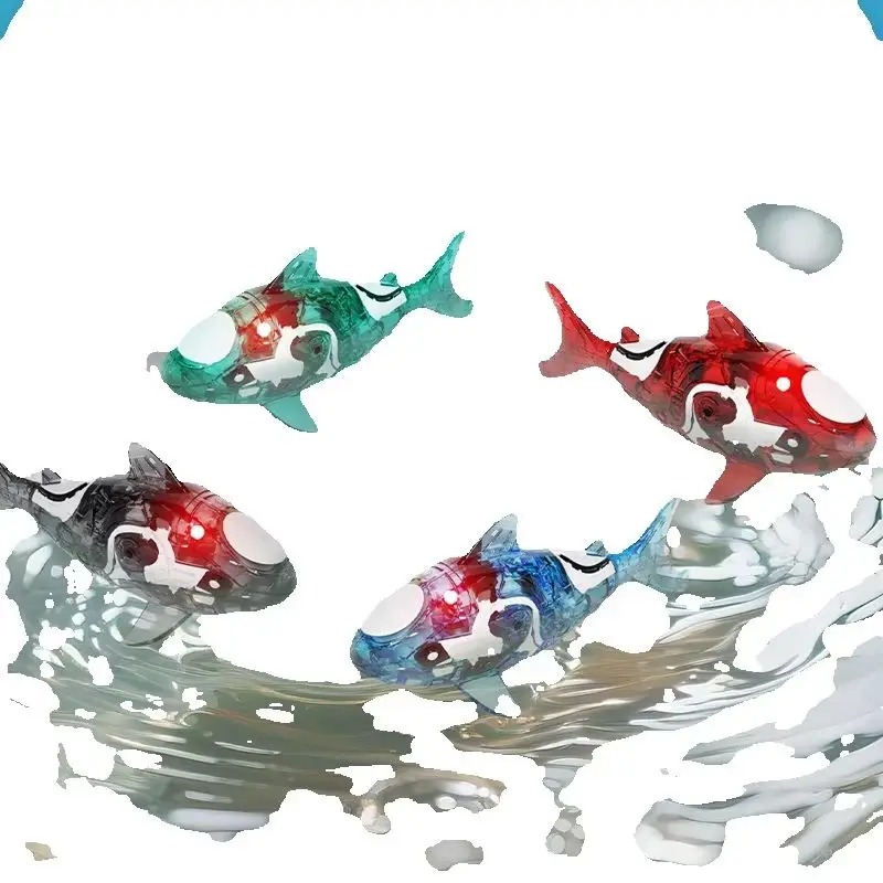 電動ペットシャークおもちゃ、感覚刺激ライトアップ魚型水遊びペ - Aquarium Fish Shark のレビューと価格
